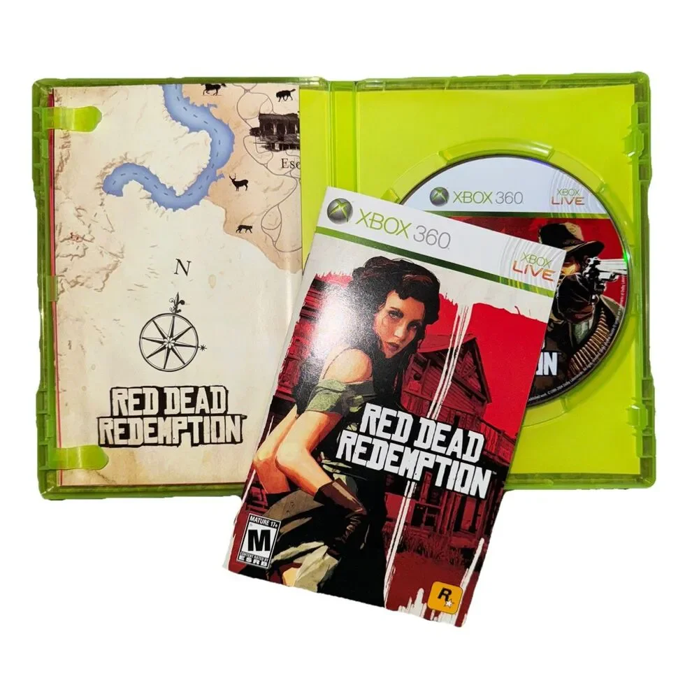 Red Dead Redemption (Microsoft Xbox 360, 2010) Complete w/ Manual & Map - Tested